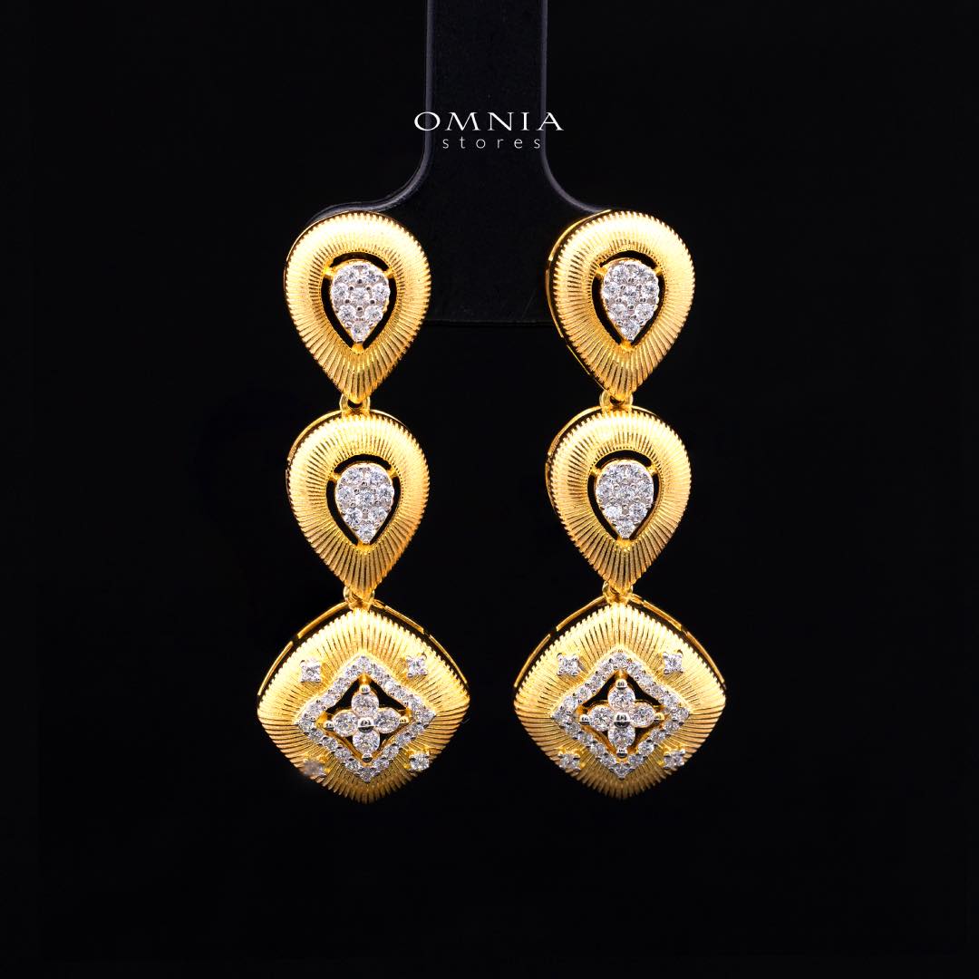 Natalia Gold Plated Luxury Bridal Full Set in 925 Silver High Quality Simulated Diamonds