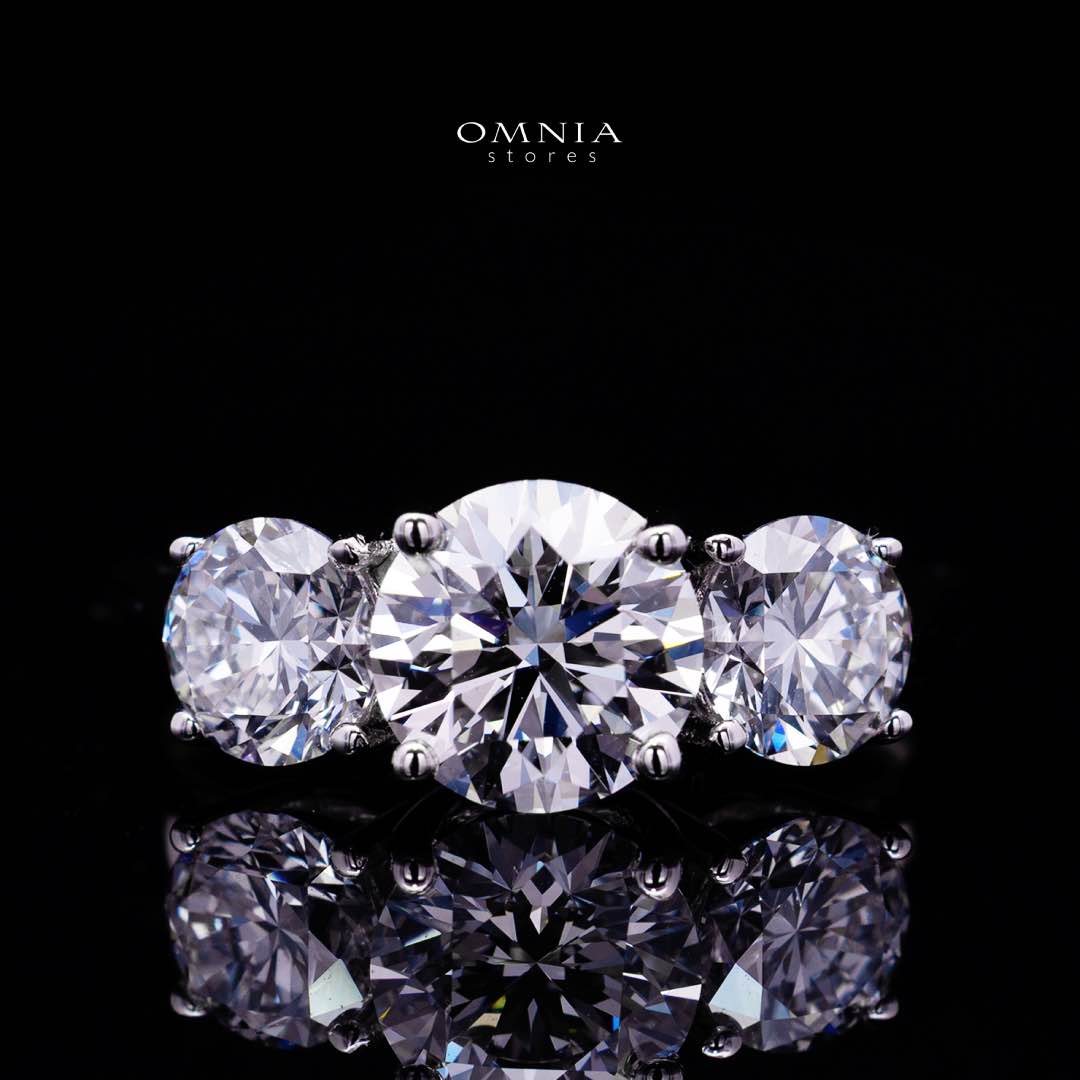Samiah Lab Grown With IGI Certified Round Brilliant D VS1 White Ring High Quality 925 Silver 1.00ct