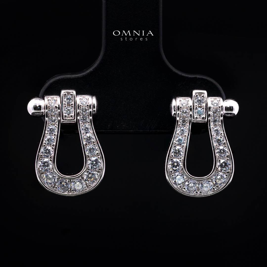Omnia Kiyah White Earrings With High Quality Certified Lab Crafted In 925 Silver