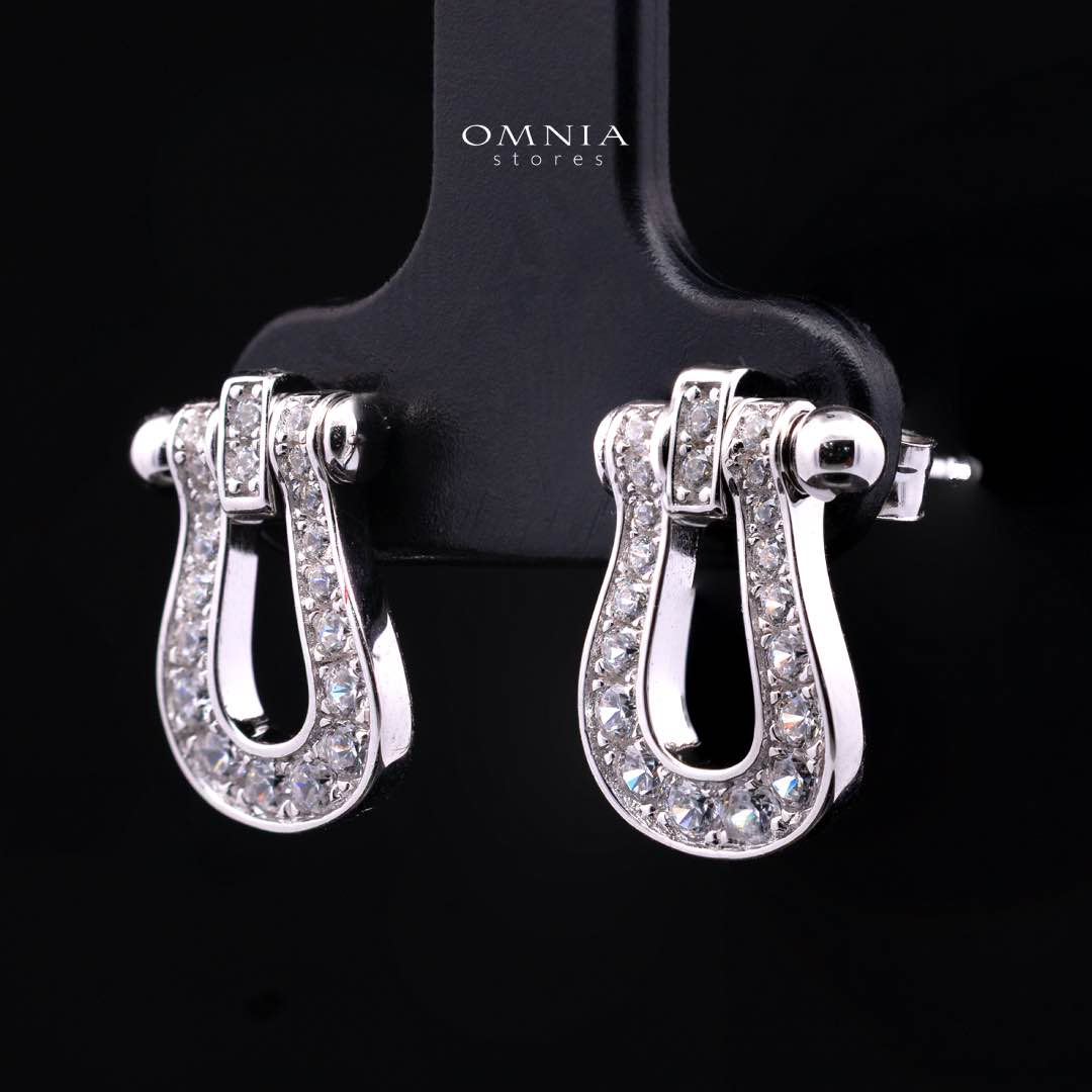 Omnia Kiyah White Earrings With High Quality Certified Lab Crafted In 925 Silver