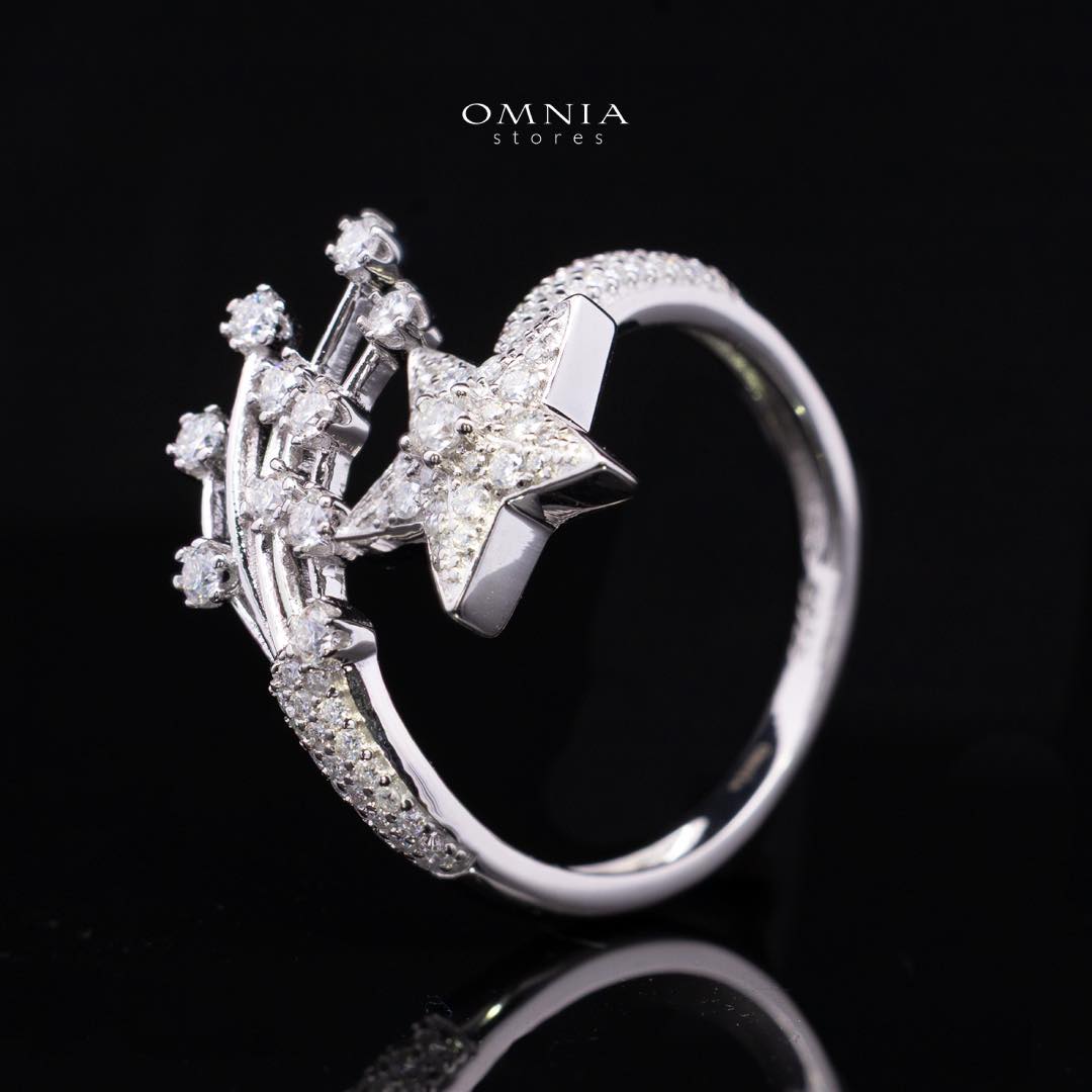 Calista Star White Moissanite Stone Ring With GRA Certified High Quality in 925 Silver
