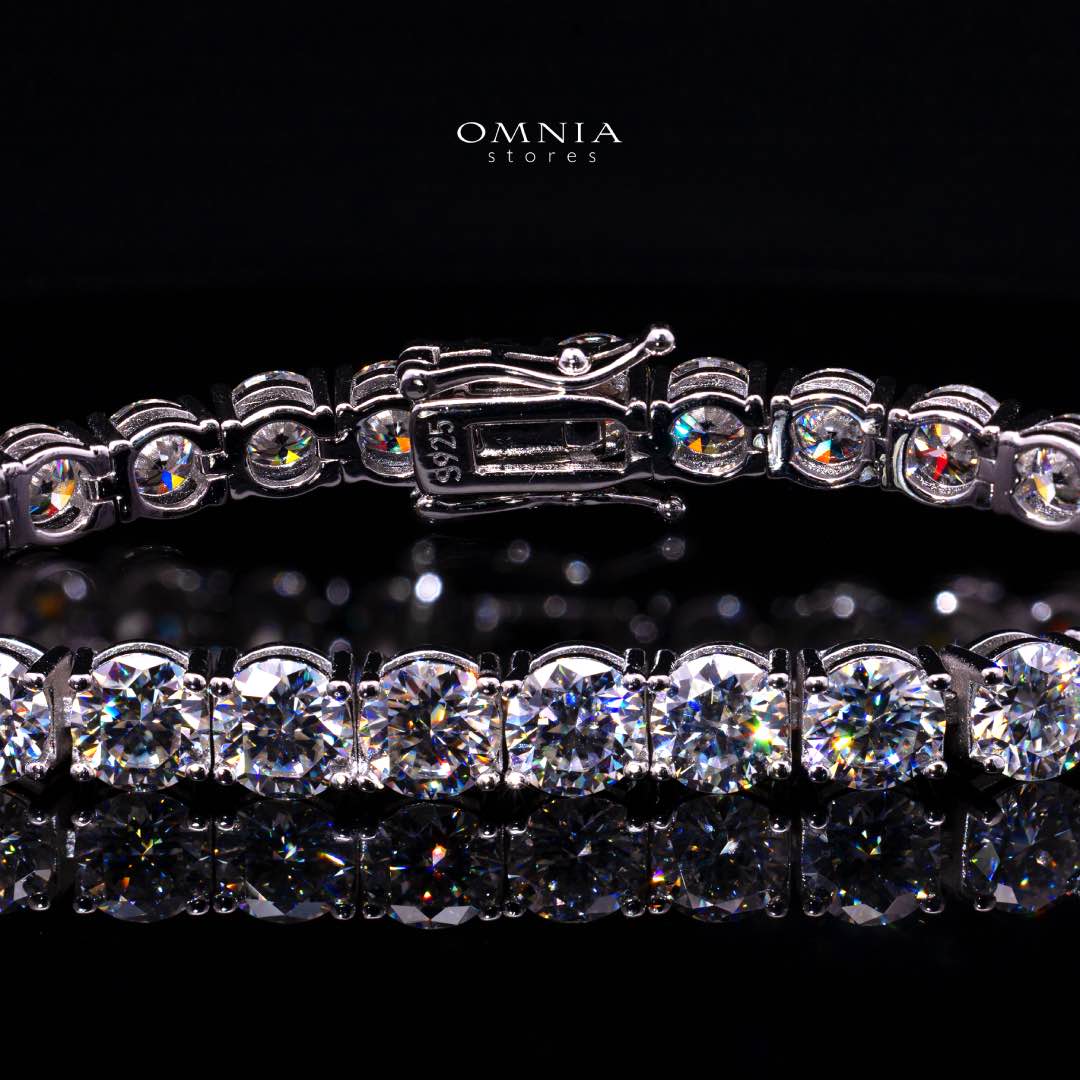 Liyanah White 5mm Tennis Bracelet with GRA Certificate, High-Quality Premium Moissanite, and Rhodium Plating in 925 Sterling Silver