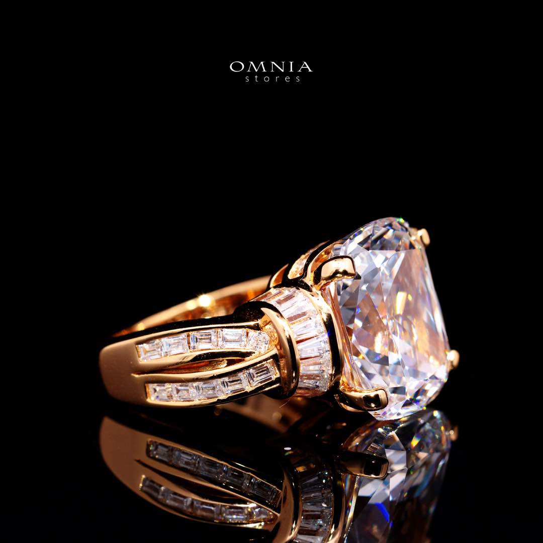 Theia 9ct Rose Gold Ring With Certified Lab Crafted Stones In 925 Silver