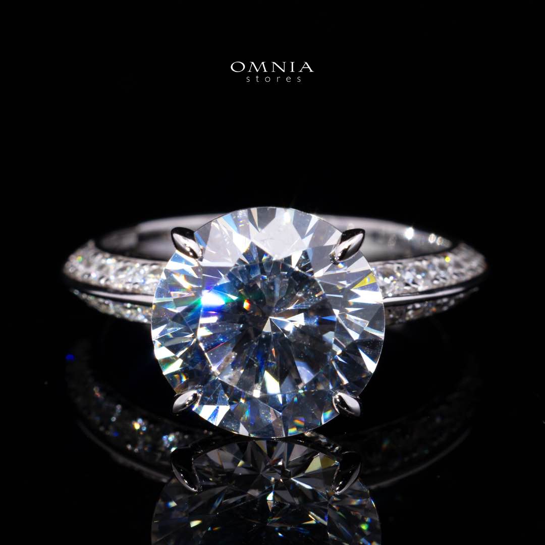 Kyra White Round Cut Certified Lab Crafted Ring With High Quality 925 Silver