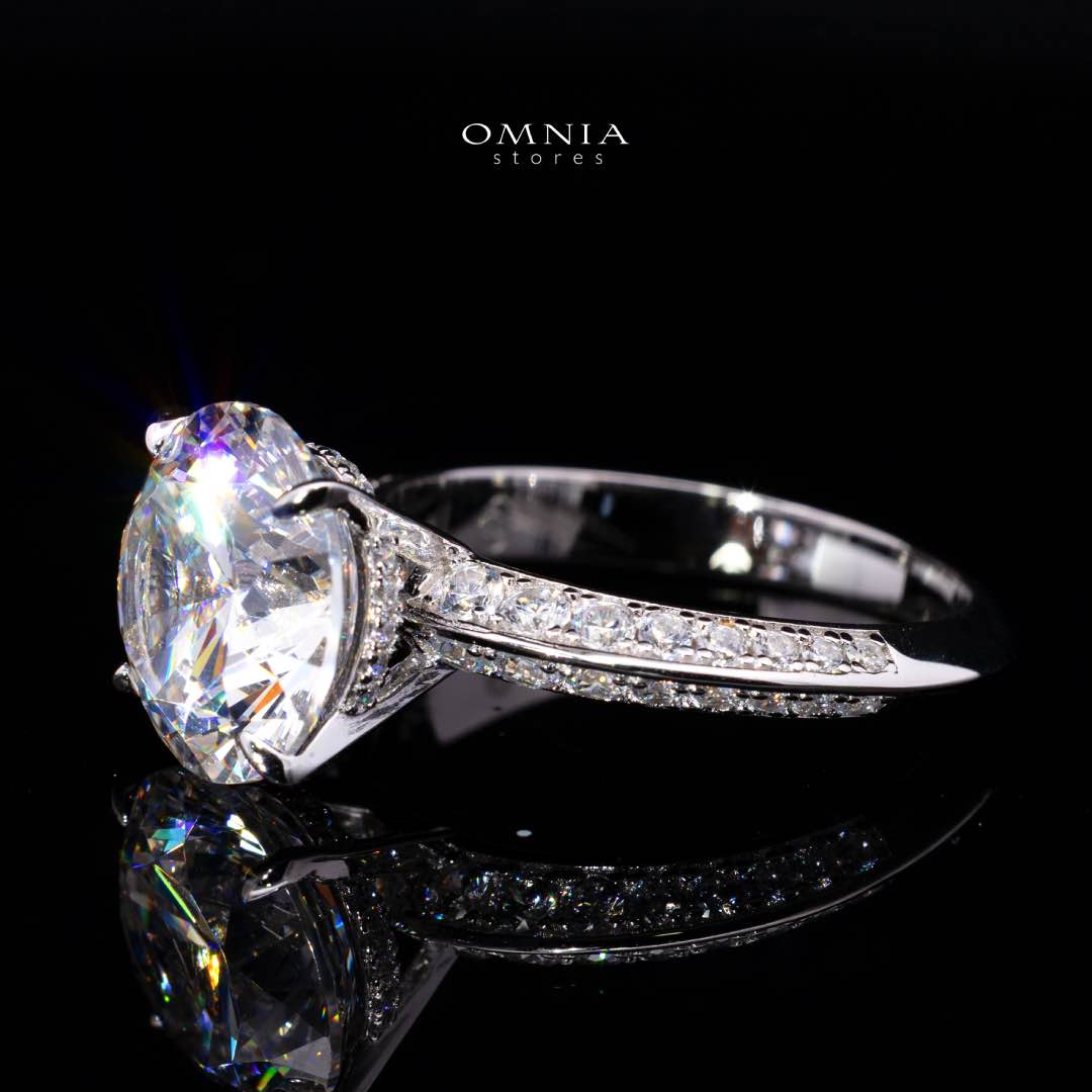 Kyra White Round Cut Certified Lab Crafted Ring With High Quality 925 Silver