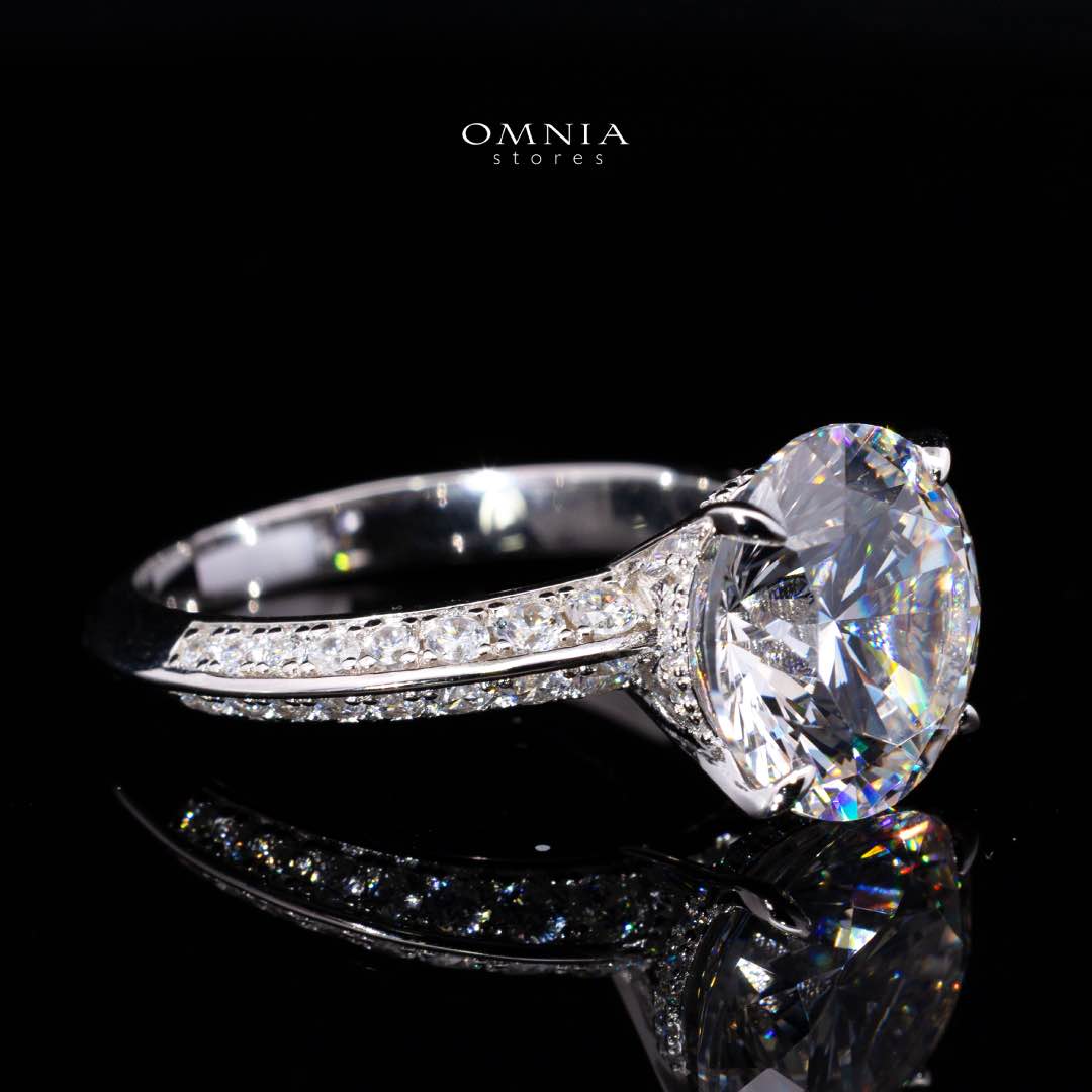 Kyra White Round Cut Certified Lab Crafted Ring With High Quality 925 Silver