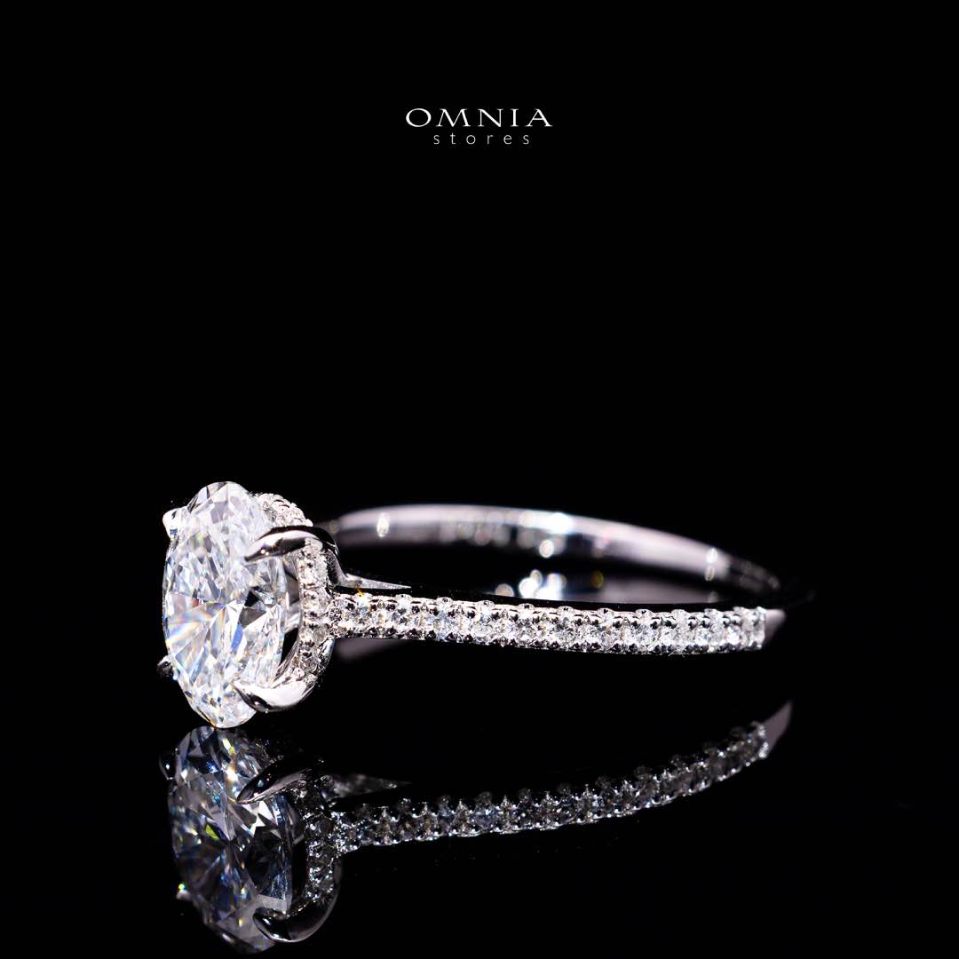 Sadia Lab Grown White IGI Certified Round Brilliant VS1 Ring With High Quality 925 Silver 1.50ct