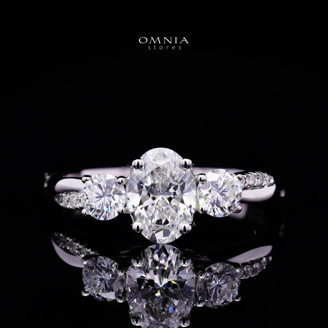 Jamyla Lab Grown With IGI Certified D VS1 Round White Ring In 925 Silver 1.00ct