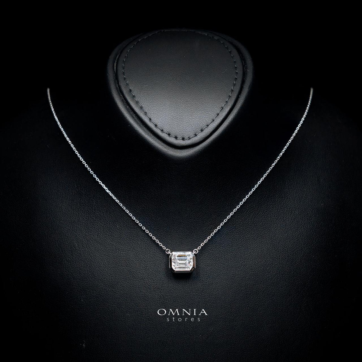 Jimena Necklace with Certified Premium Simulated Diamonds in 925 Sterling Silver