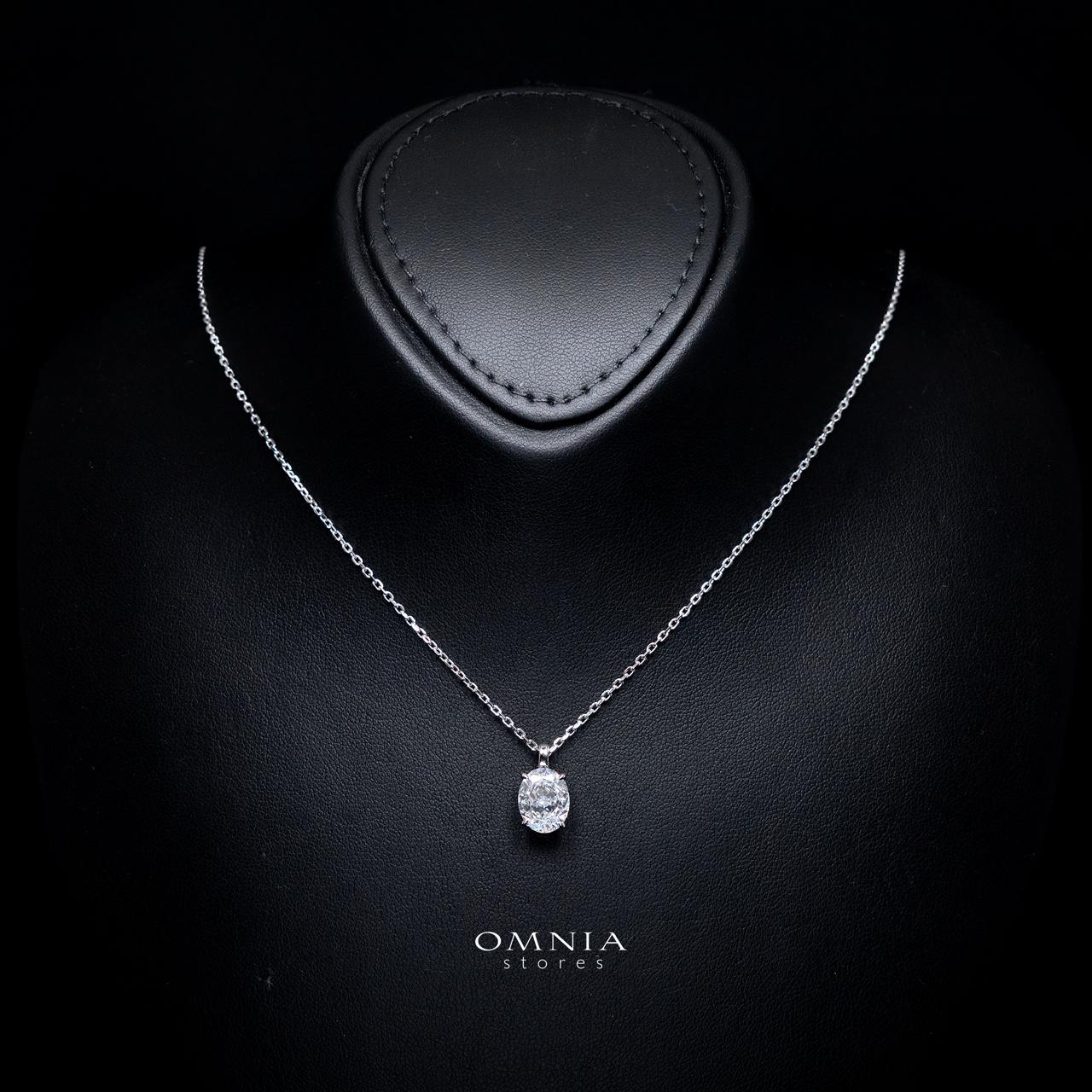 Carmen Necklace with Certificate, High-Quality Premium Simulated Diamonds in 925 Sterling Silver