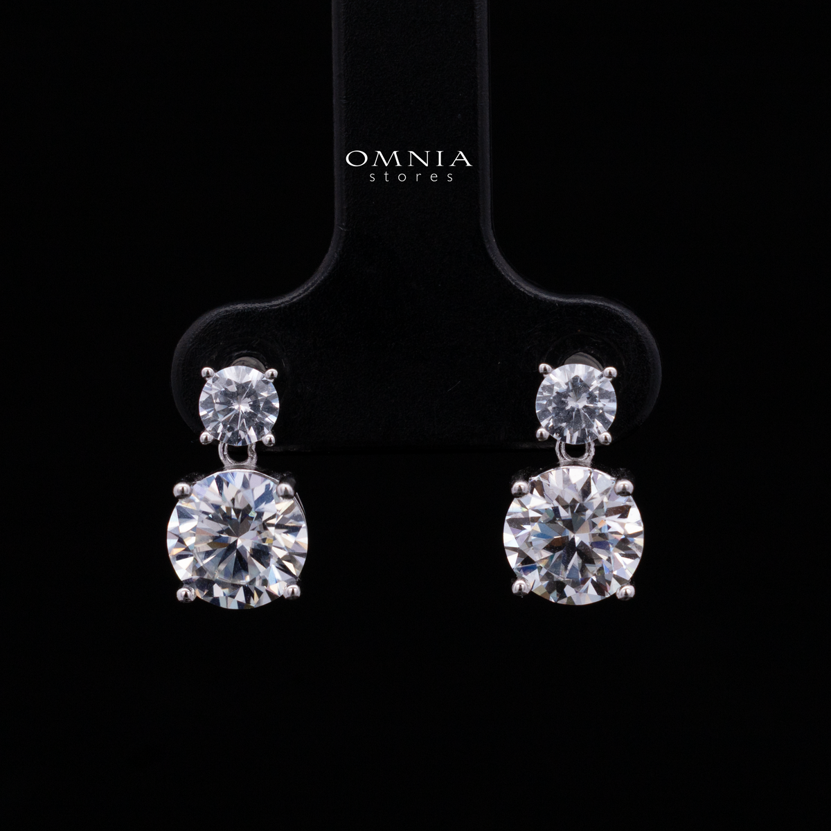 Henna White Round Brilliant  Design Silver Necklace and Earrings Set in 925 Silver with High-Quality Premium Moissanite Stones