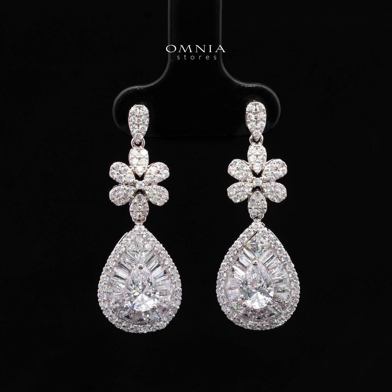 Valerie White Luxury Bridal Full Set in High-Quality Rhodium-Plated Finish with Premium Zircon Stones