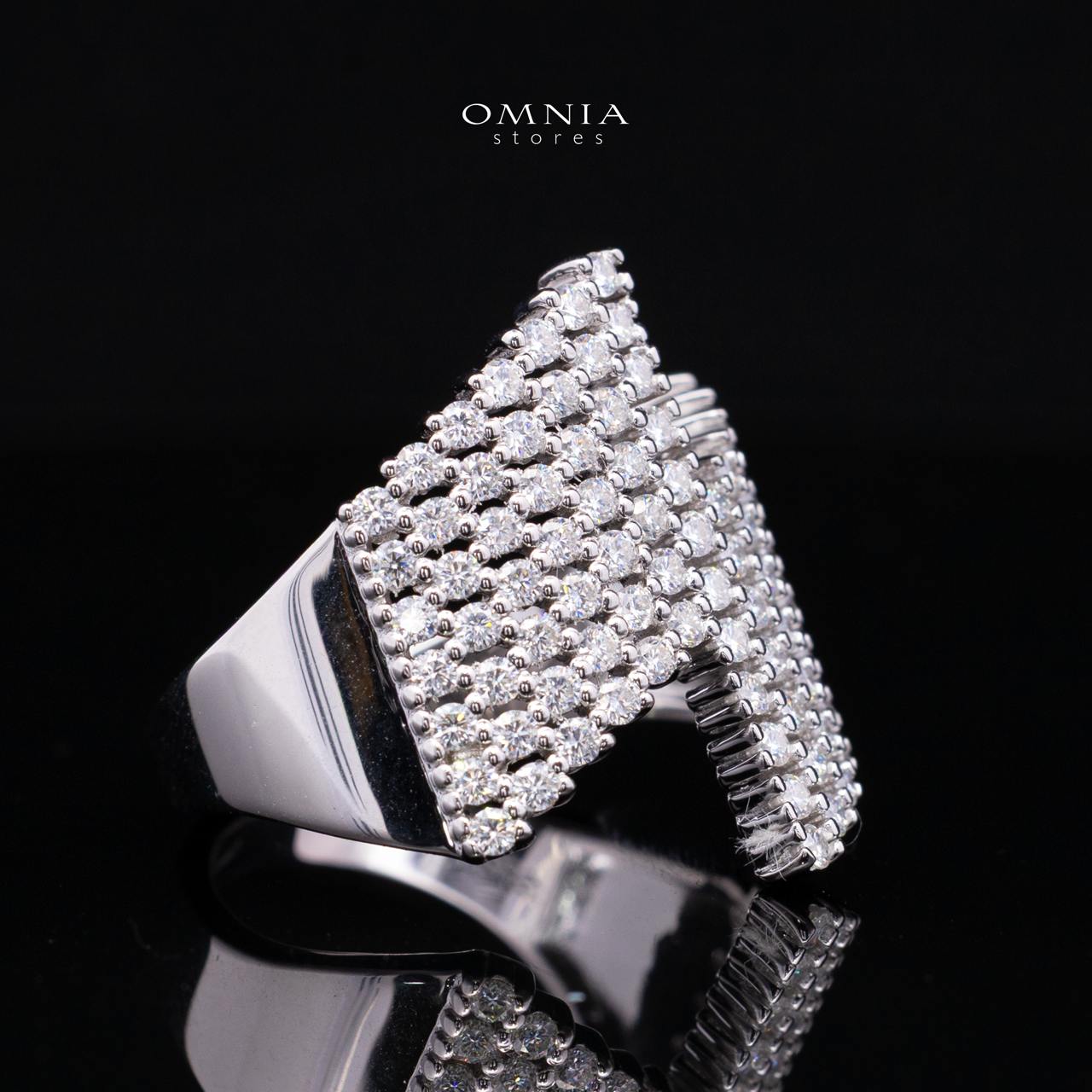 Theodora White Moissanite Ring 925 Sterling Silver Premium Finish