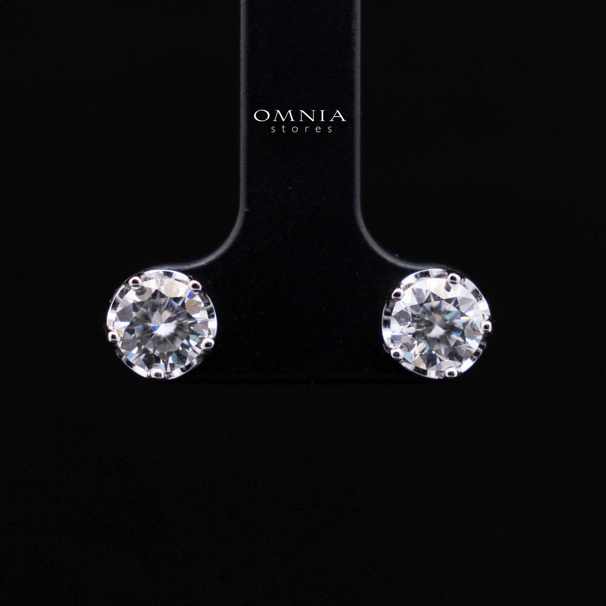 Destinee White Moissanite Necklace and Earring Set in 925 Sterling Silver – Classic Solitaire Design