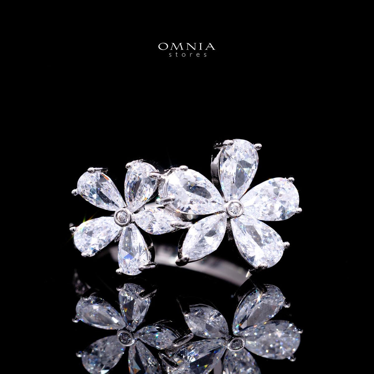 Emmeline White Luxury Bridal Full Set with High-Quality Simulated Diamonds – Rhodium Plated