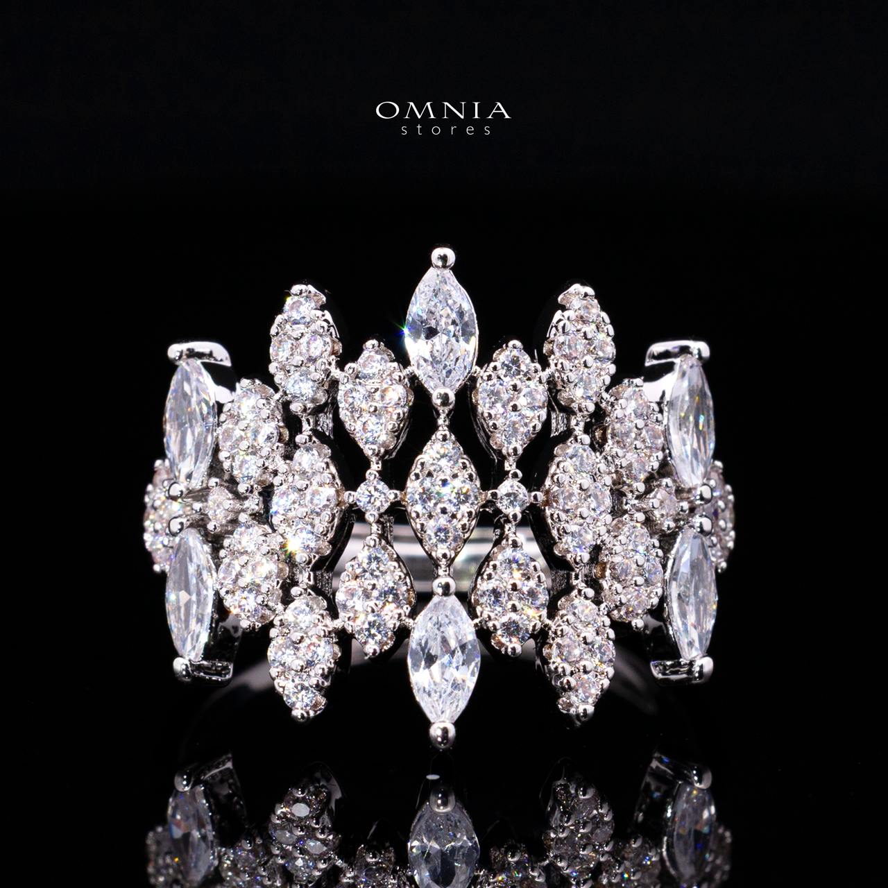 Cyra White Luxury Bridal Full Set with High-Quality Simulated Diamonds and Rhodium Plating