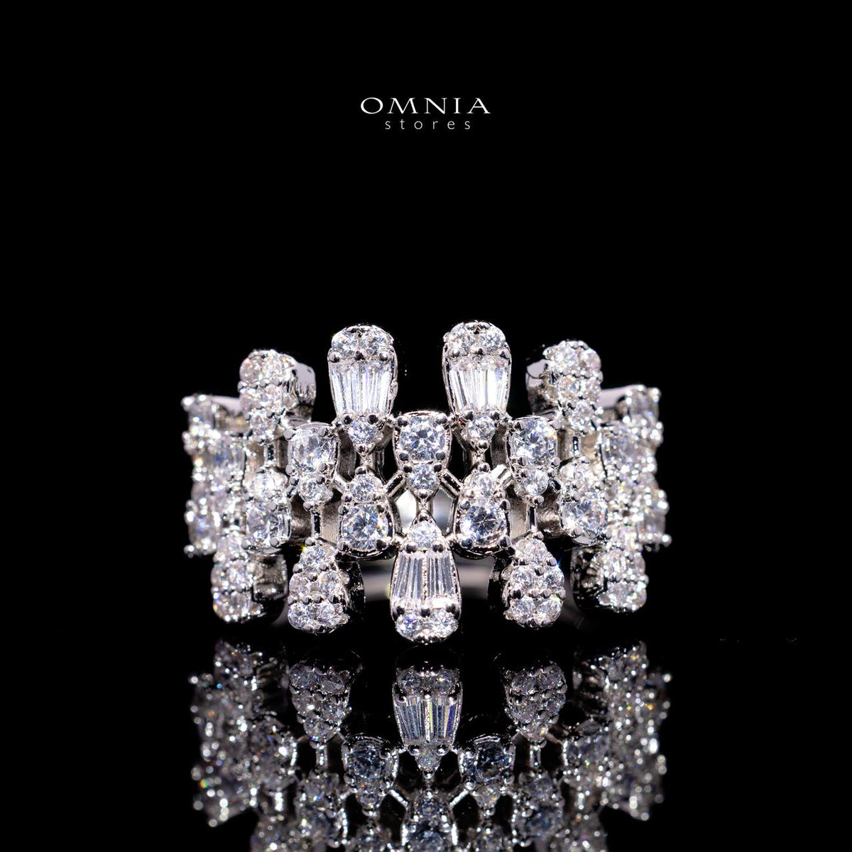 Charmaine Luxury Bridal Full Set with High-Quality Simulated Diamonds – Rhodium Plated