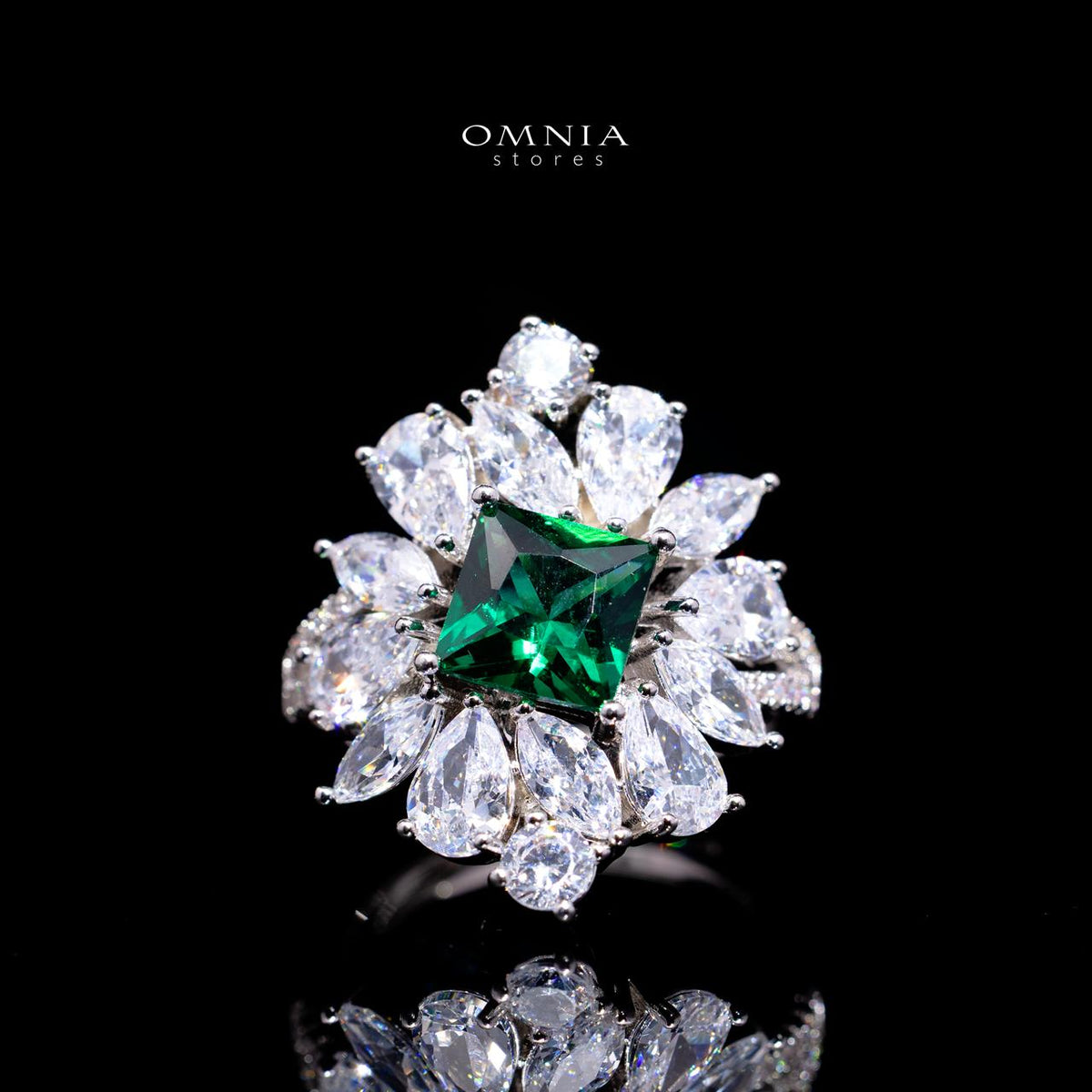 Christine Green Luxury Bridal Full Set with High-Quality Simulated Diamonds – Rhodium Plated