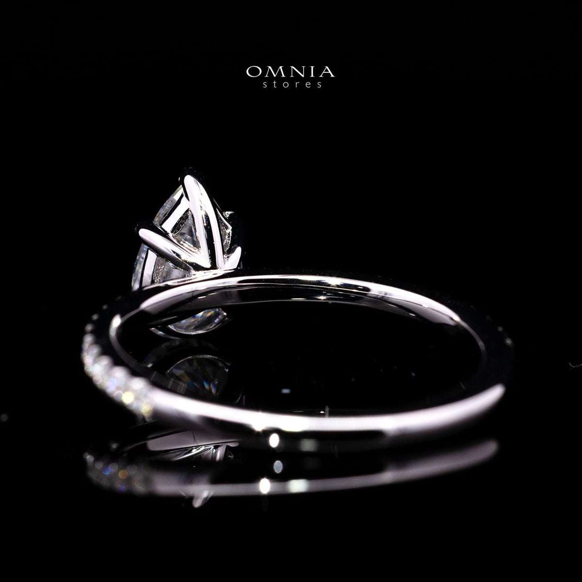 Tilda Pear-Cut Moissanite Ring 6x9mm (1.5CT) with Certificate in 925 Sterling Silver