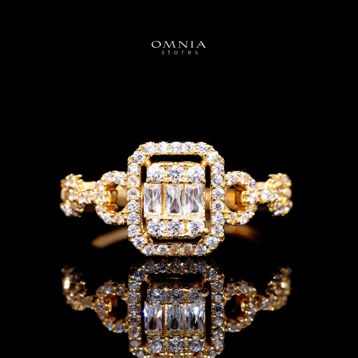 Sindy Gold Luxury Bridal Full Set with High-Quality Simulated Diamonds – Rhodium Plated