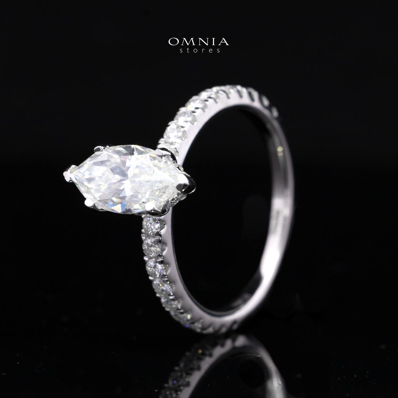Ghusun White Moissanite Marquise Cut Ring GRA Certified in High Quality 925 Silver 6x12mm 2ct
