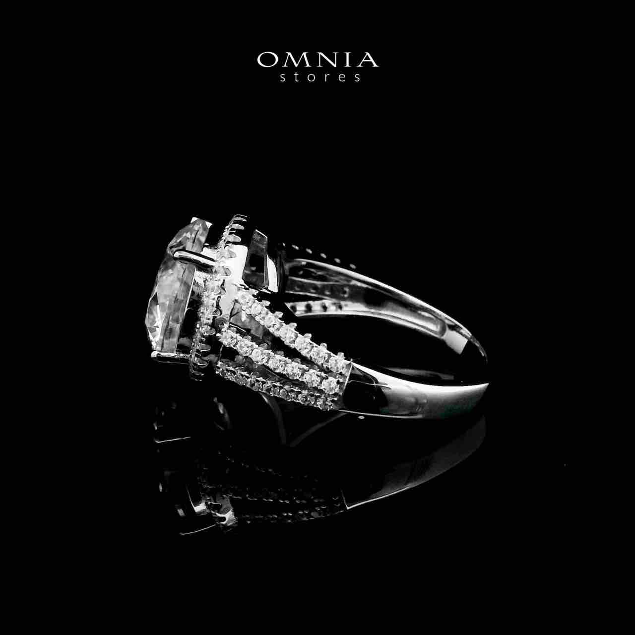 Omnia Fadwa White Ring 92.5 Silver Certified in High Quality Moissanite Stone - OMNIASTORES UAE