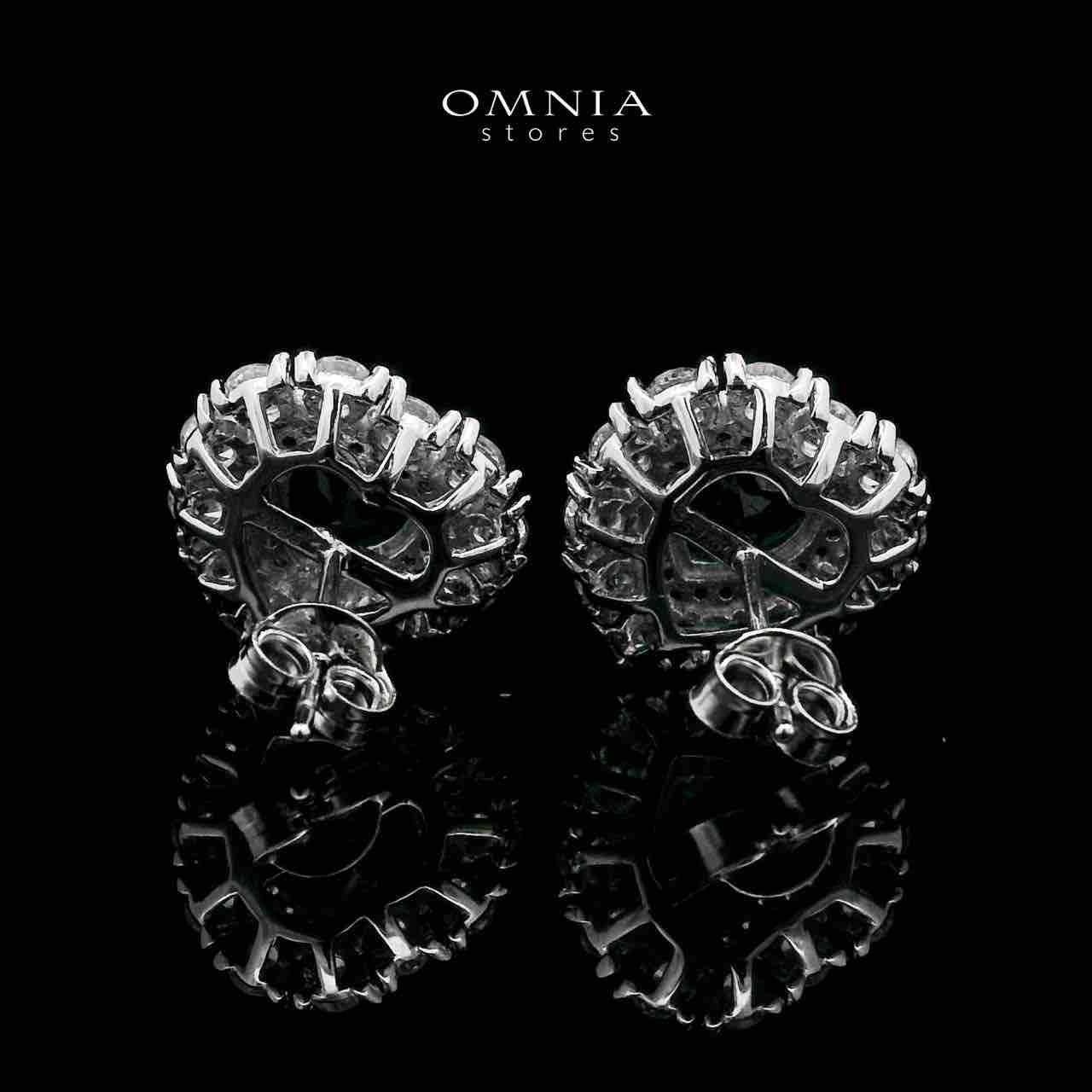 Omnia Mahasin Blue Heart Shape Earrings 925 Silver Certified in High Quality Lab-Grown Sapphire Stone - OMNIASTORES UAE