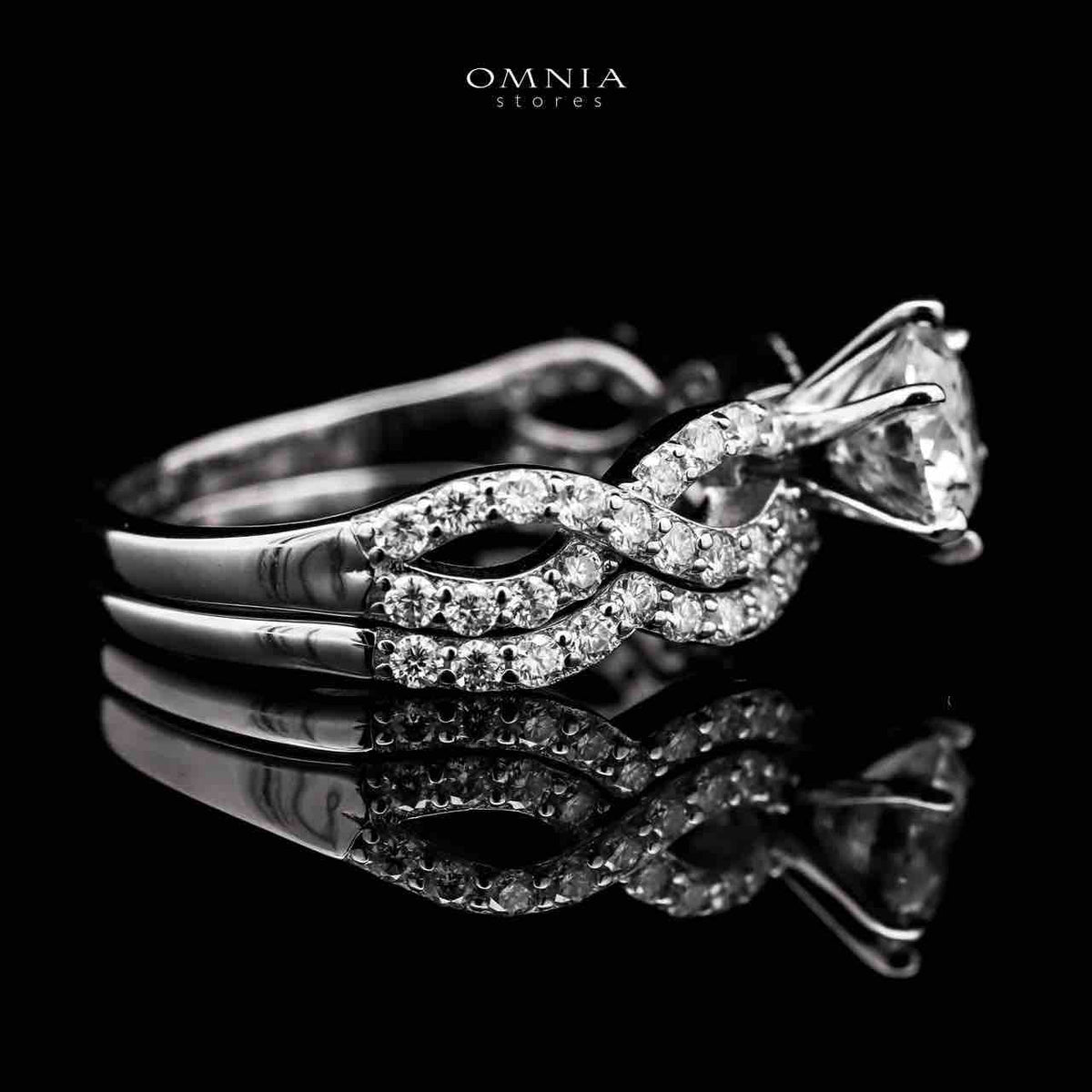 Zephira White Moissanite Stone Ring With GRA Certified High Quality in 925 Silver 6.5mm 1ct - OMNIASTORES UAE
