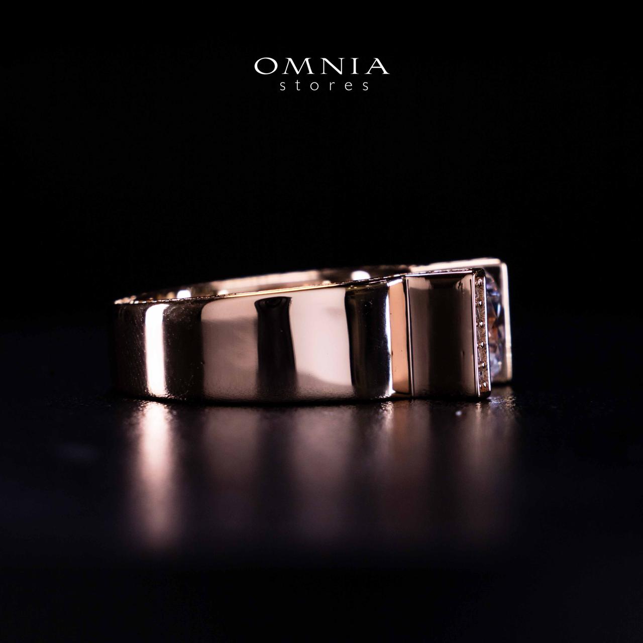 Omnia Aroob Rose Gold Silver Ring In 925 Silver High Quality Certified Lab Crafted Round Cut Stones 5Ct