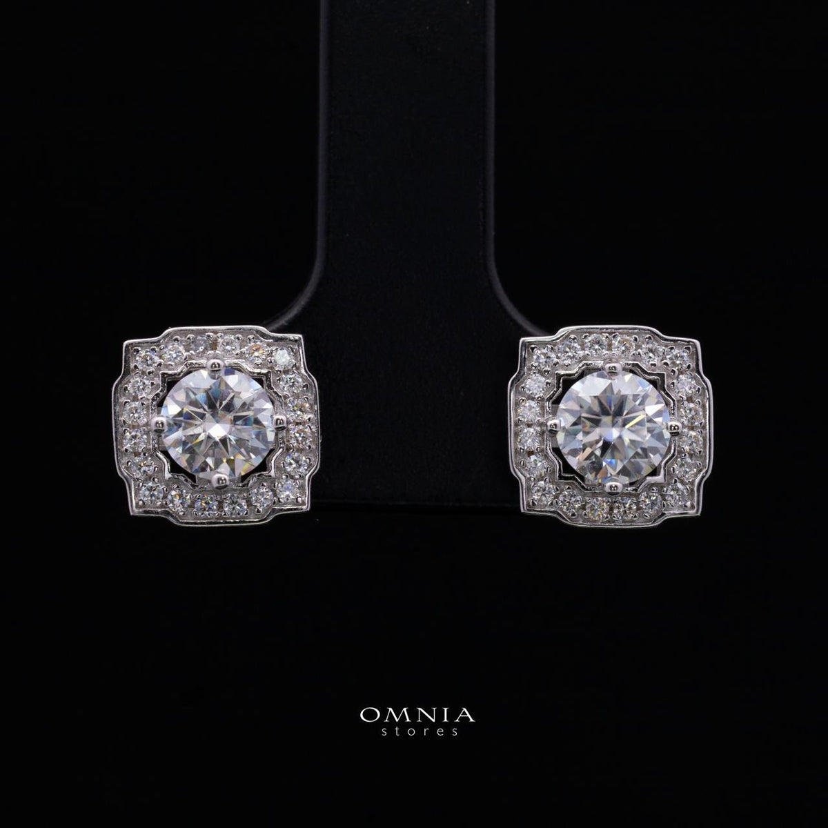 Trina White Moissanite Necklace, Earrings & Ring Set RD 6.5mm (1 Carat) in 925 Silver