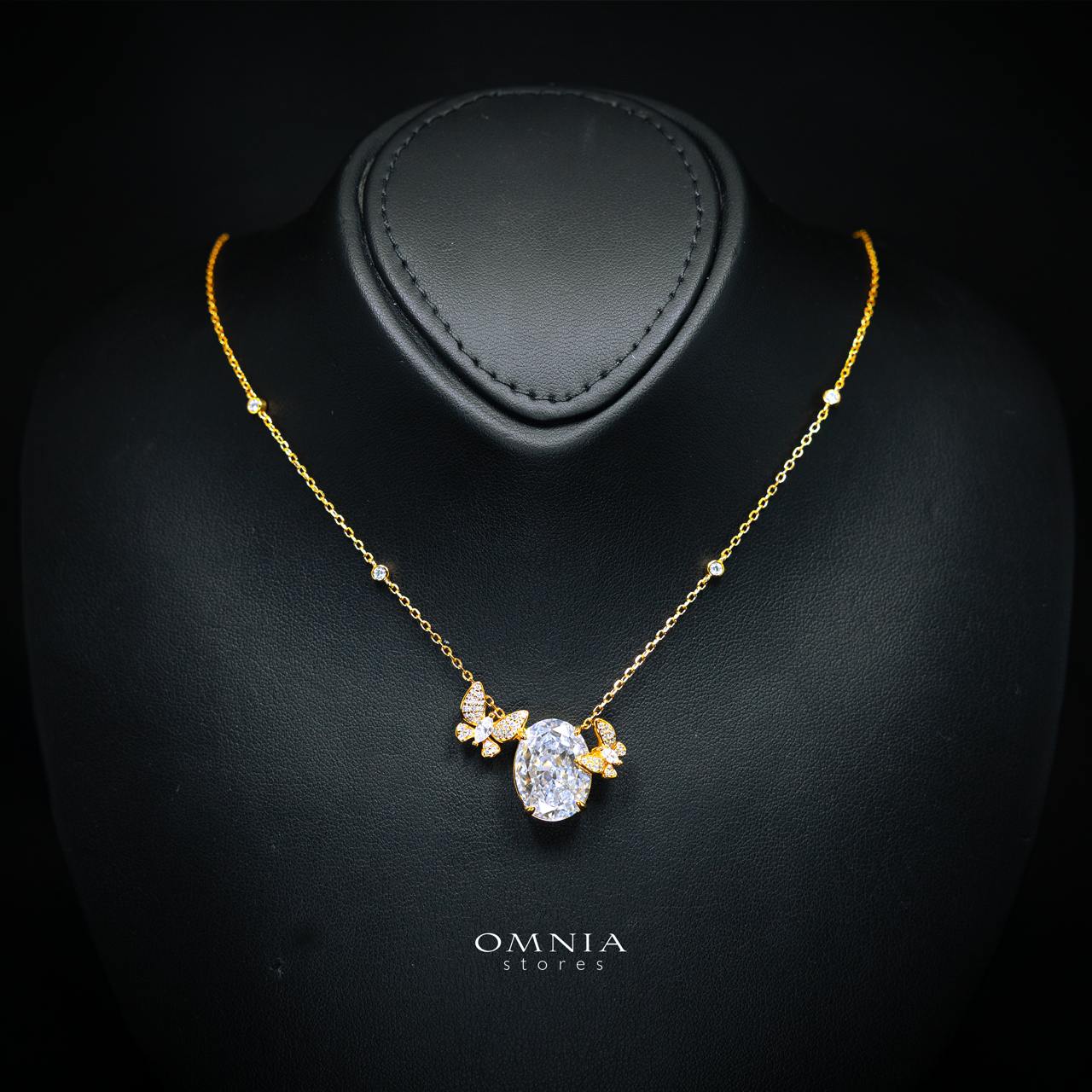 Omnia Maysun White Gold Plated Full Set In 925 Silver High Quality Simulated Diamonds