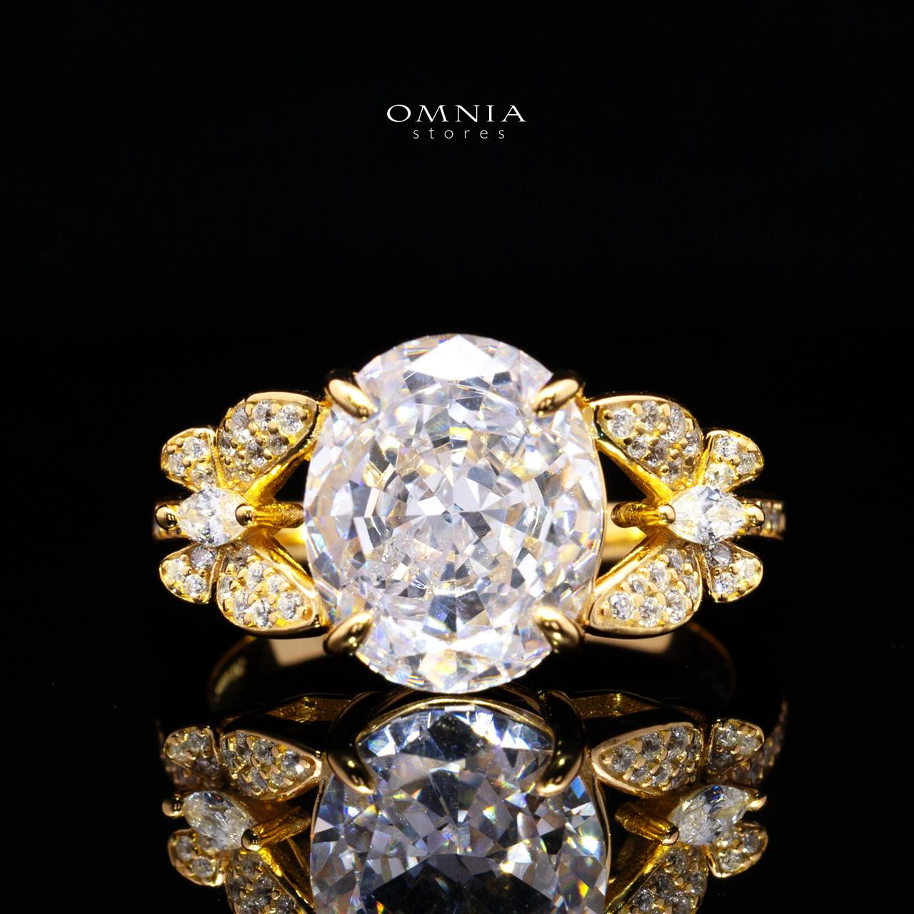 Omnia Maysun White Gold Plated Full Set In 925 Silver High Quality Simulated Diamonds