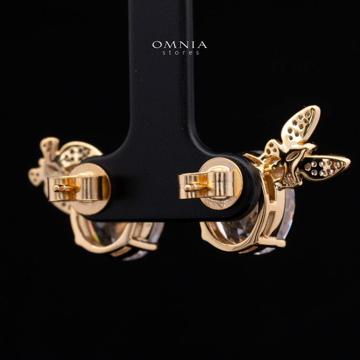 Maysun White Gold-Plated 925 Silver Earrings with Premium Simulated Diamonds