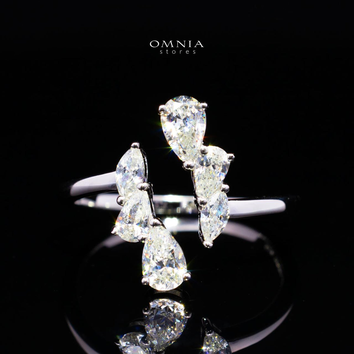 Roselle White Ring in 925 Silver with Premium Simulated Diamonds