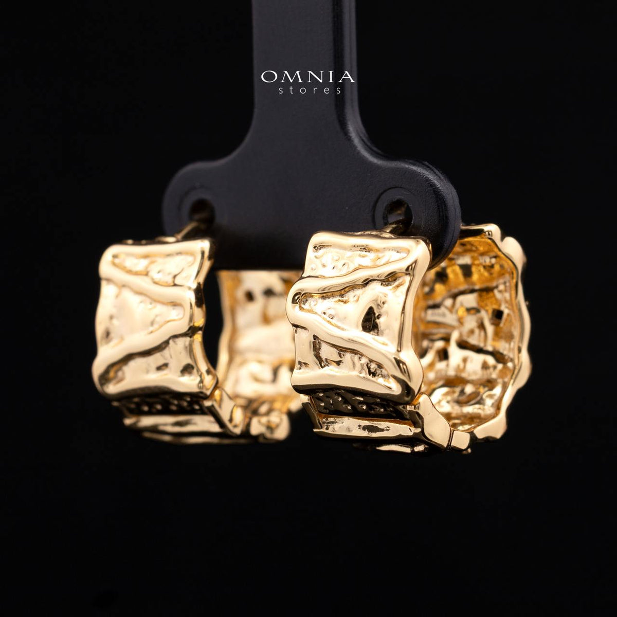 Giselle Gold-Plated Hoop Ring in 925 Silver with Premium Simulated Diamonds