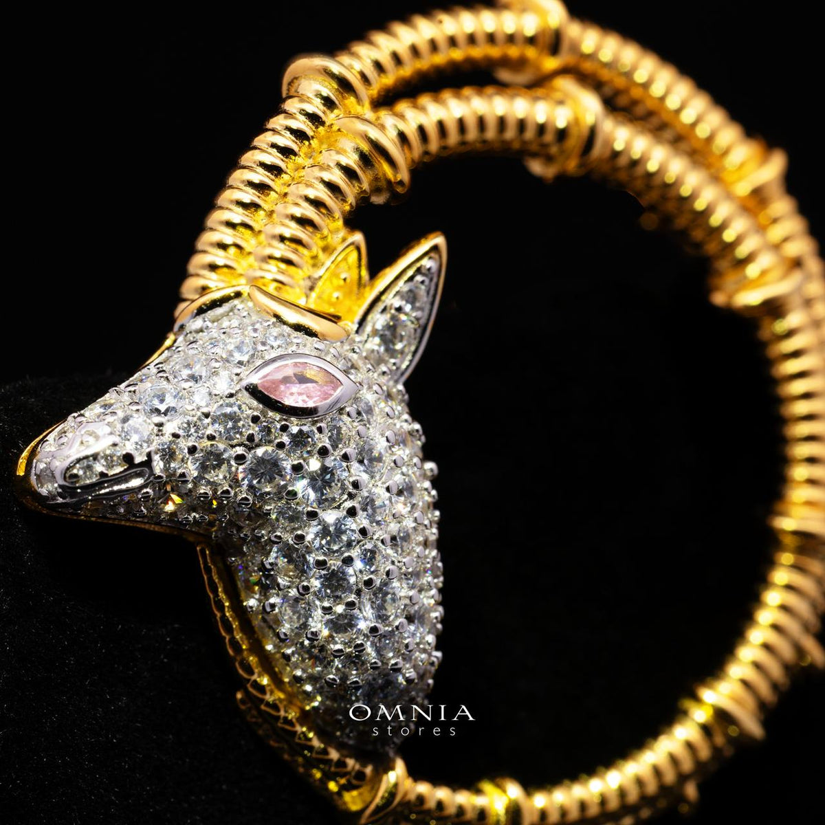 Elarynne Gold Brooch with High-Quality Premium Simulated Diamonds in 925 Sterling Silver