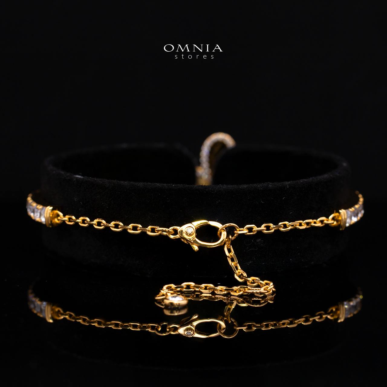 Azaria Butterfly Halo Gold-Plated Bracelet with Premium Simulated Diamonds and Certificate in 925 Sterling Silver