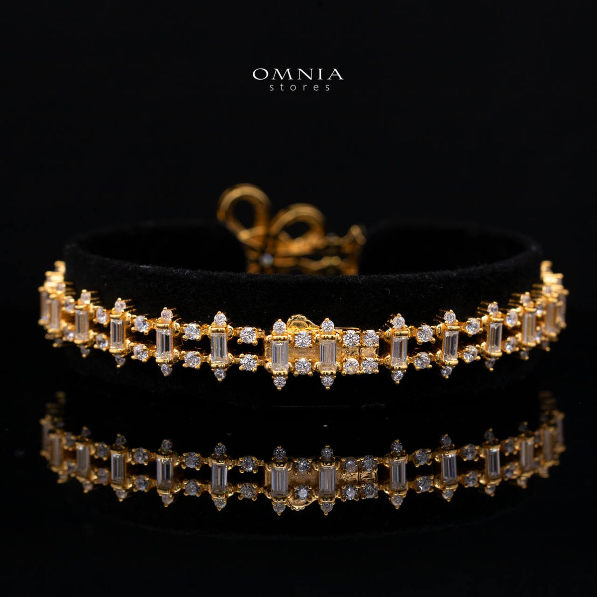 Lunessa Flower Bracelet with Premium Simulated Diamonds and Certificate in 925 Sterling Silver