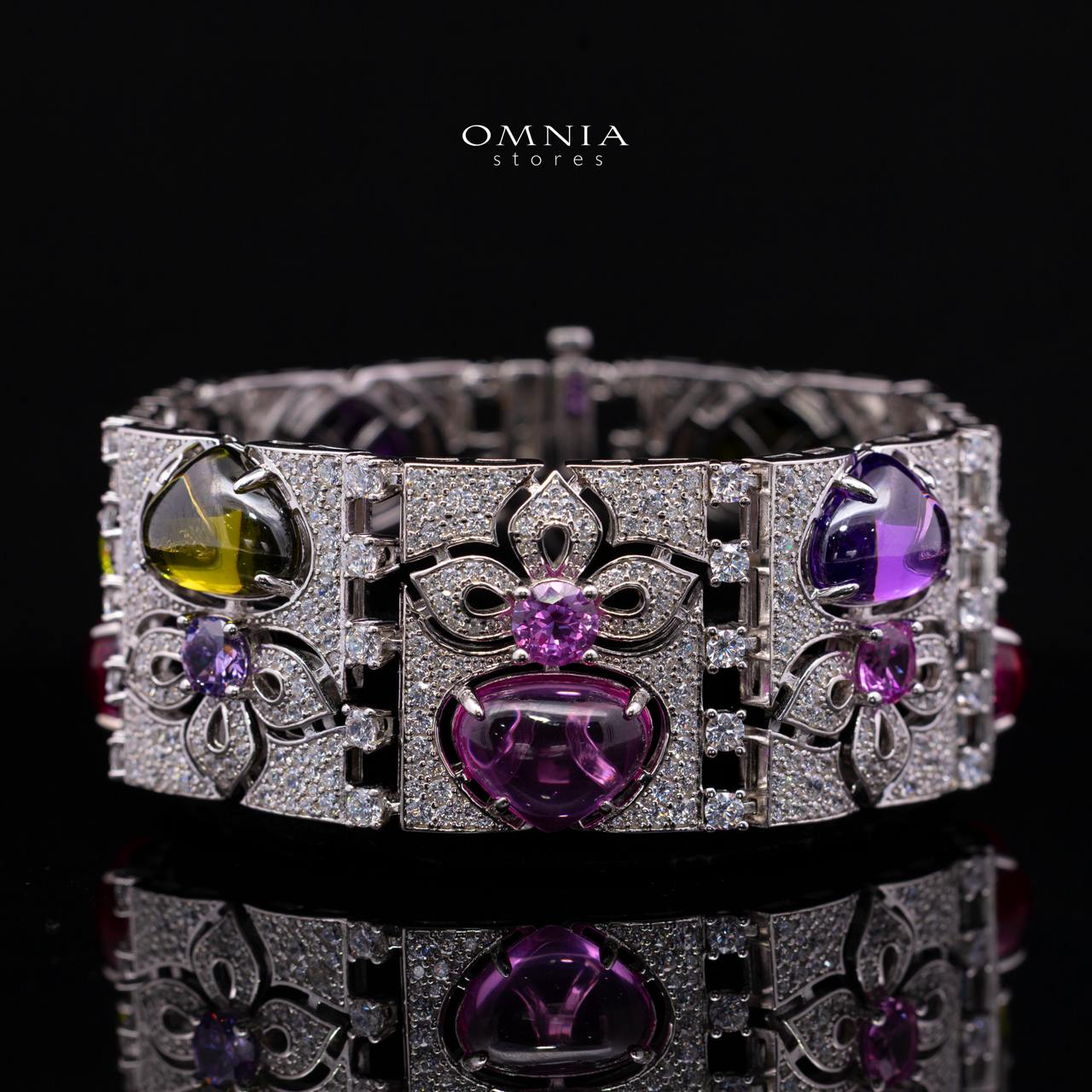 Solenne Bracelet with Premium Simulated Diamonds and Certificate in 925 Sterling Silver