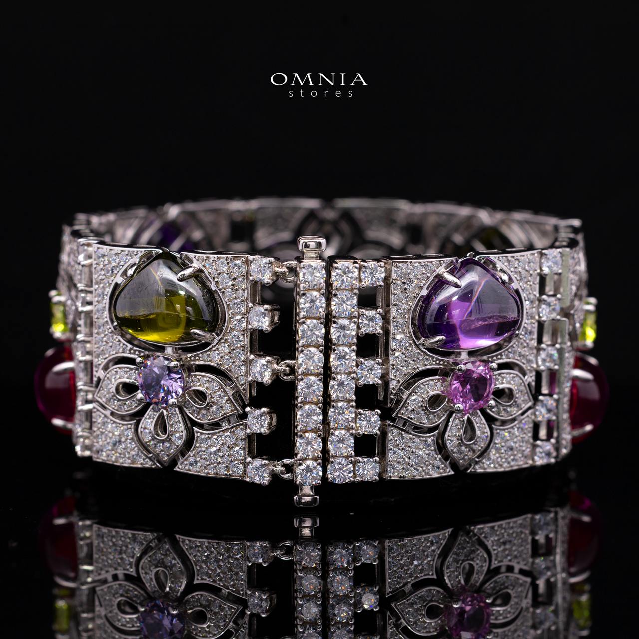 Solenne Bracelet with Premium Simulated Diamonds and Certificate in 925 Sterling Silver