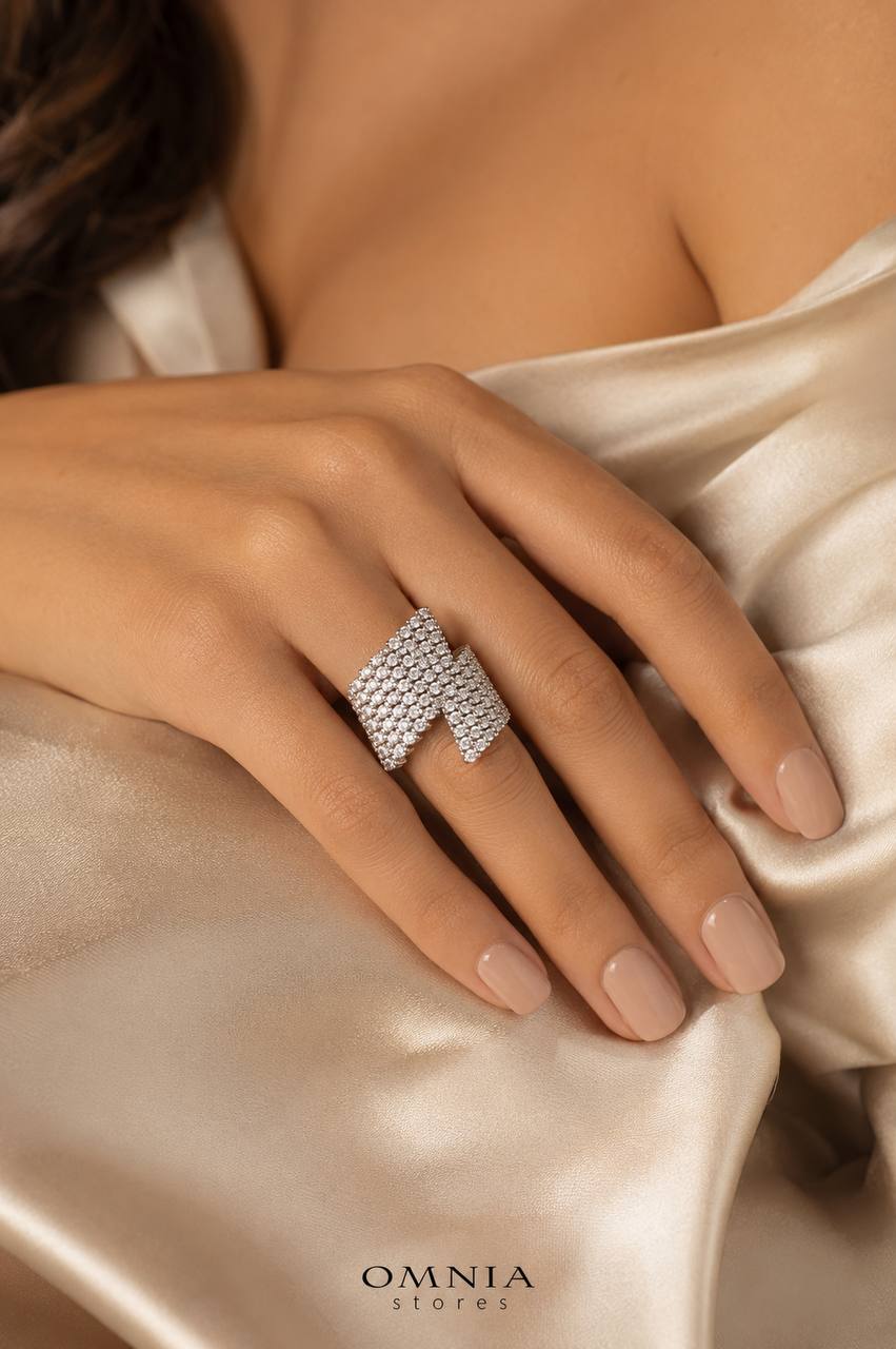 Theodora White Moissanite Ring 925 Sterling Silver Premium Finish