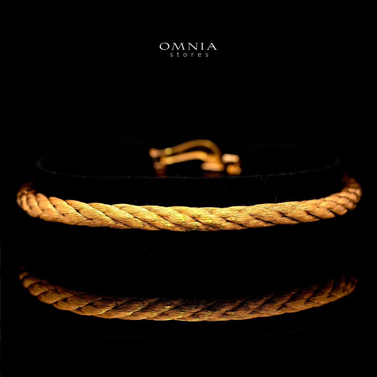 Ayeisa Woven Gold-Plated Bracelet with Certified High-Quality Premium Simulated Diamonds in 925 Sterling Silver