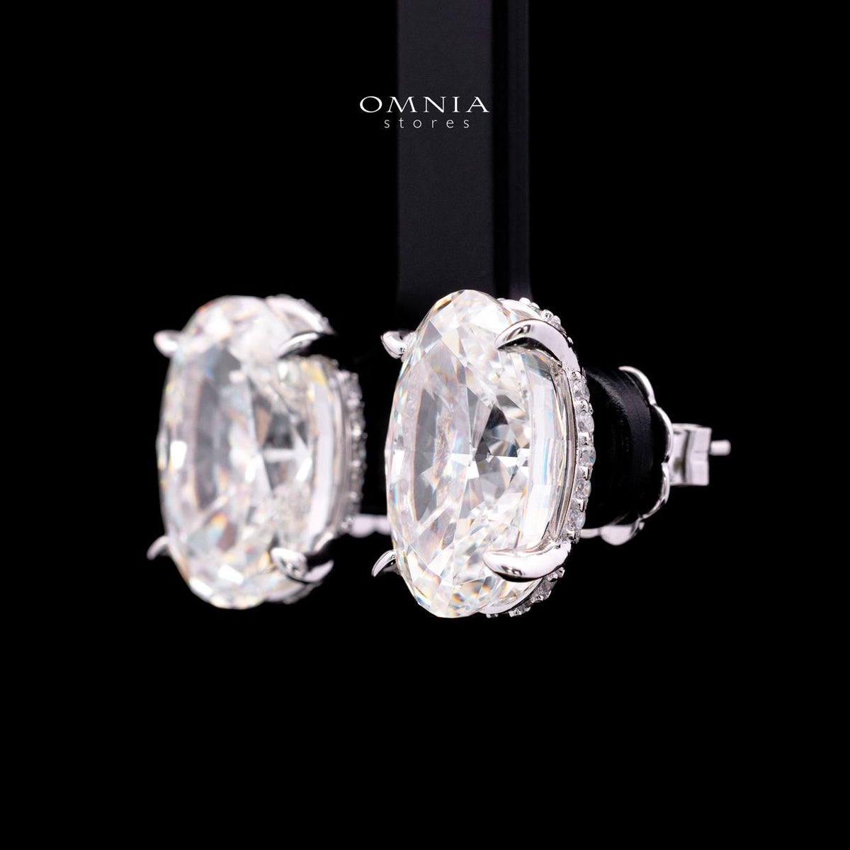 Gianna Earring with Certificate, High-Quality Premium Simulated Diamonds in 925 Sterling Silver