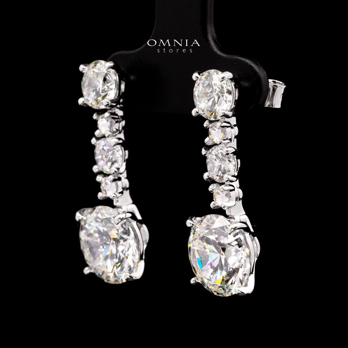 Kaliyah Earring with Certificate, High-Quality Premium Simulated Diamonds in 925 Sterling Silver