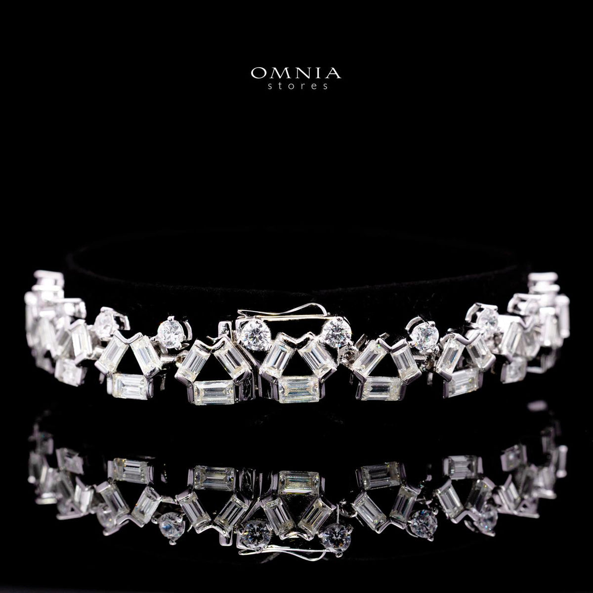 Milly Bracelet with Certified High-Quality Premium Simulated Diamonds in 925 Sterling Silver