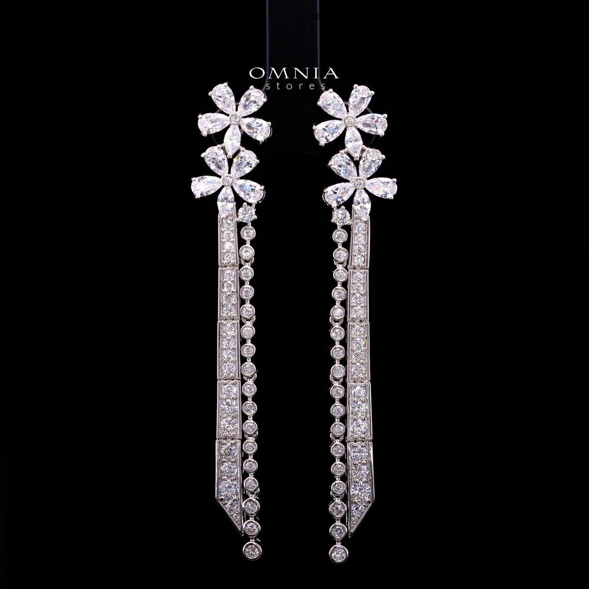 Emmeline White Luxury Bridal Full Set with High-Quality Simulated Diamonds – Rhodium Plated