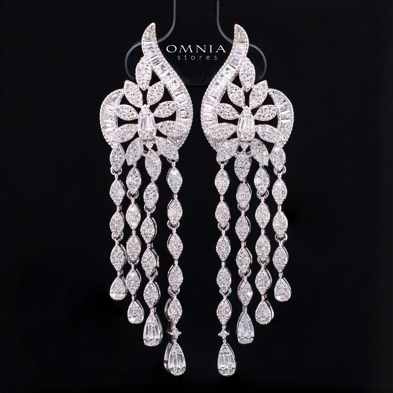 Lorelai White Luxury Bridal Full Set with High-Quality Simulated Diamonds and Rhodium Plating