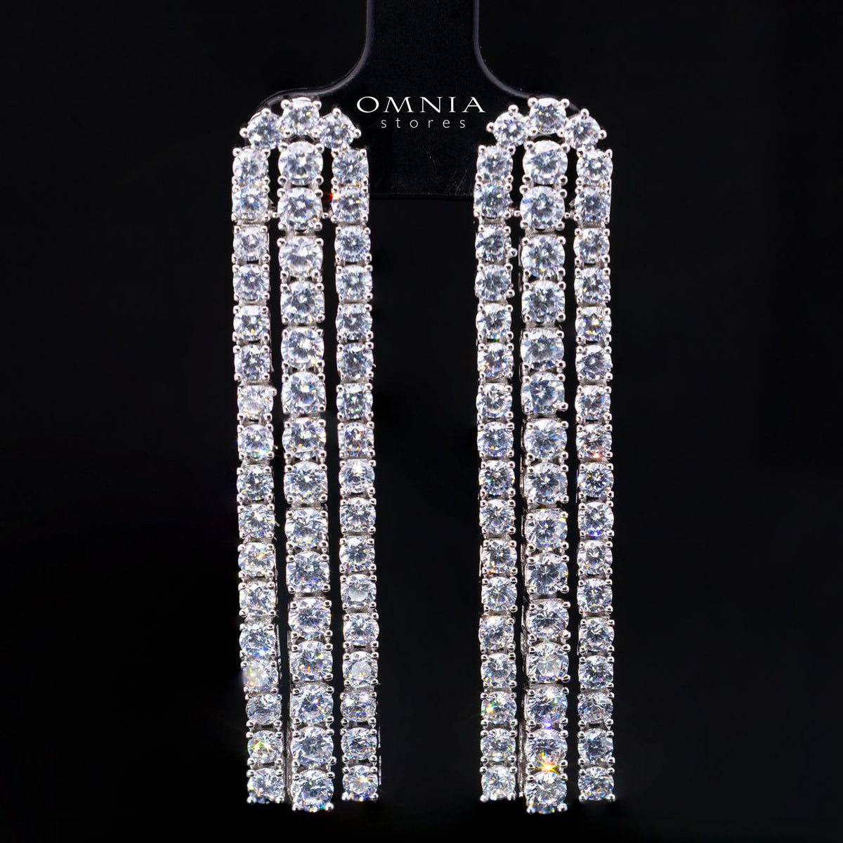 Yasmira White Luxury Bridal Full Set with High-Quality Simulated Diamonds, Rhodium Plated