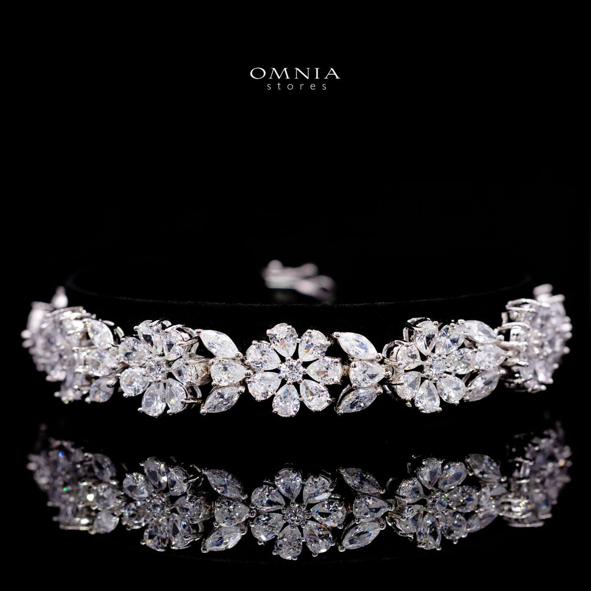 Seema White Luxury Bridal Full Set with High-Quality Simulated Diamonds – Rhodium Plated