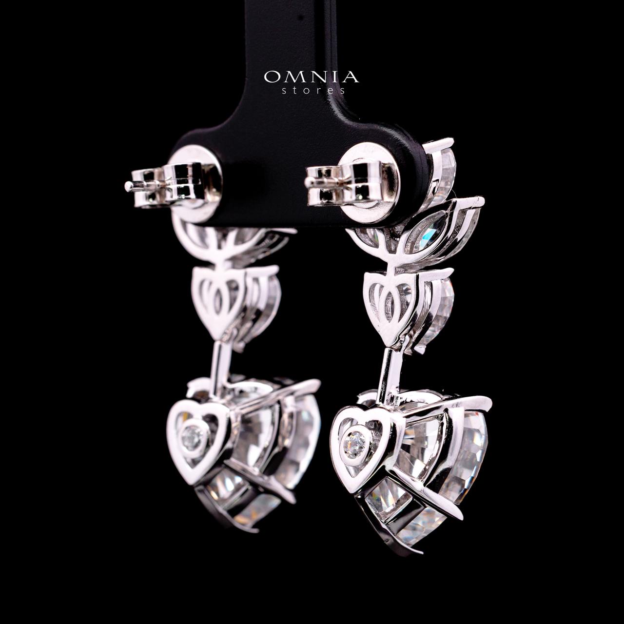 Alma Earring with Certificate, High-Quality Premium Simulated Diamonds in 925 Sterling Silver